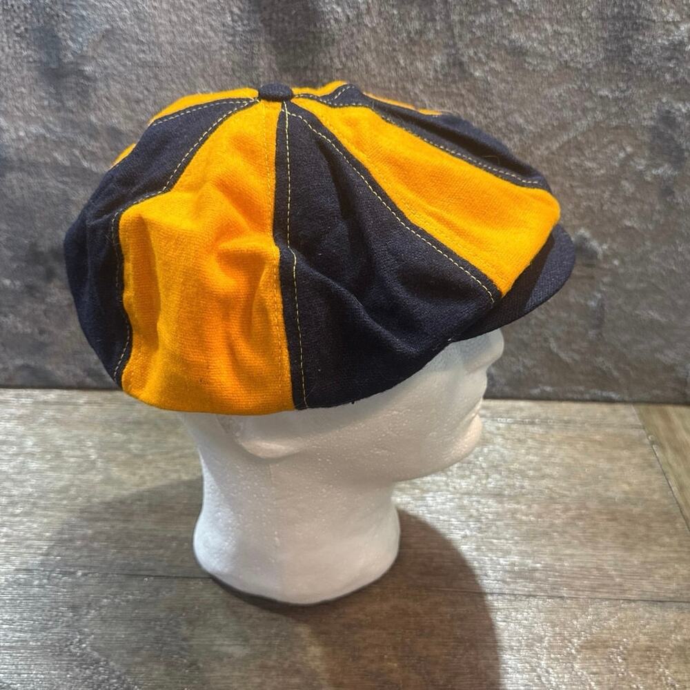 True Vintage x 1970s Pennant Blue/Gold 5 Panel/Newsboy Cap Large